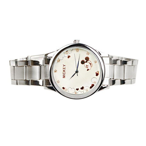 Mickey Steel Quartz Wrist Watch