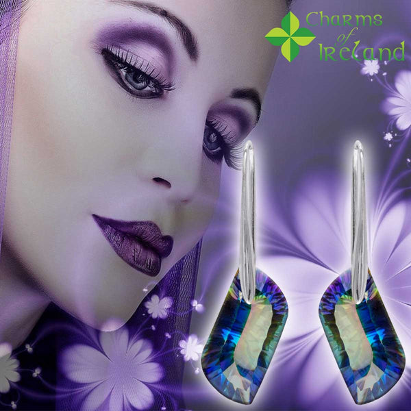 Genuine Rainbow Topaz Earrings