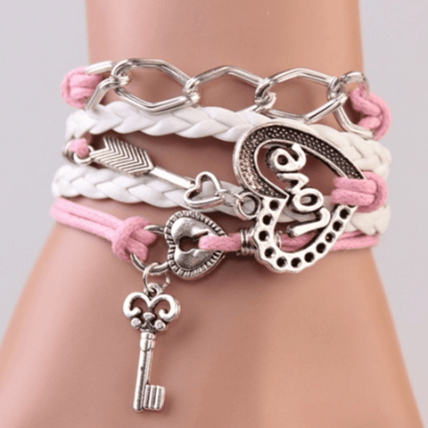 Lock and Key Love Handmade Bracelet