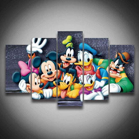 Mickey & Minnie 5 Piece Wall Canvas