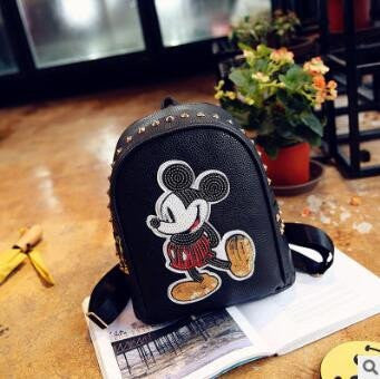 Mickey Leather Sequin Backpack