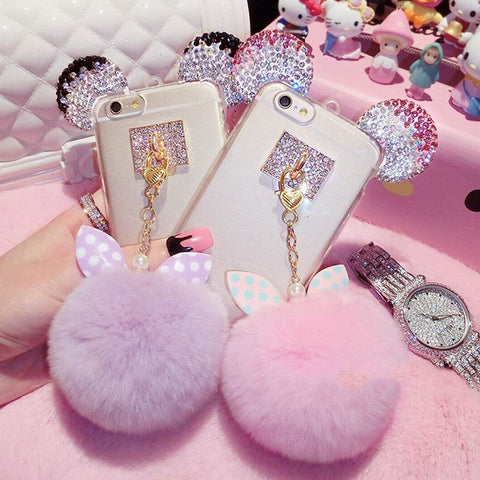 New Luxury 3D Crystal Mickey Phone Case For iPhone 6 6S 6 Plus