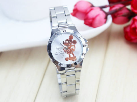 Womens Quartz Stainless Steel Mickey Watch