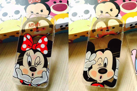 Mickey/Minnie Clear phone case for IPHONE AND SAMSUNG