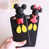 Luxury 3d Mickey/Minnie silicone cover case for iPhone 5 5s 6 6 plus