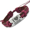 I Love Jesus Leather Bracelet